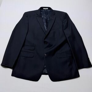 Joseph Abboud Mens 43R Navy Blue Pinstripe 100% Wool 2-Button Blazer Sport Coat